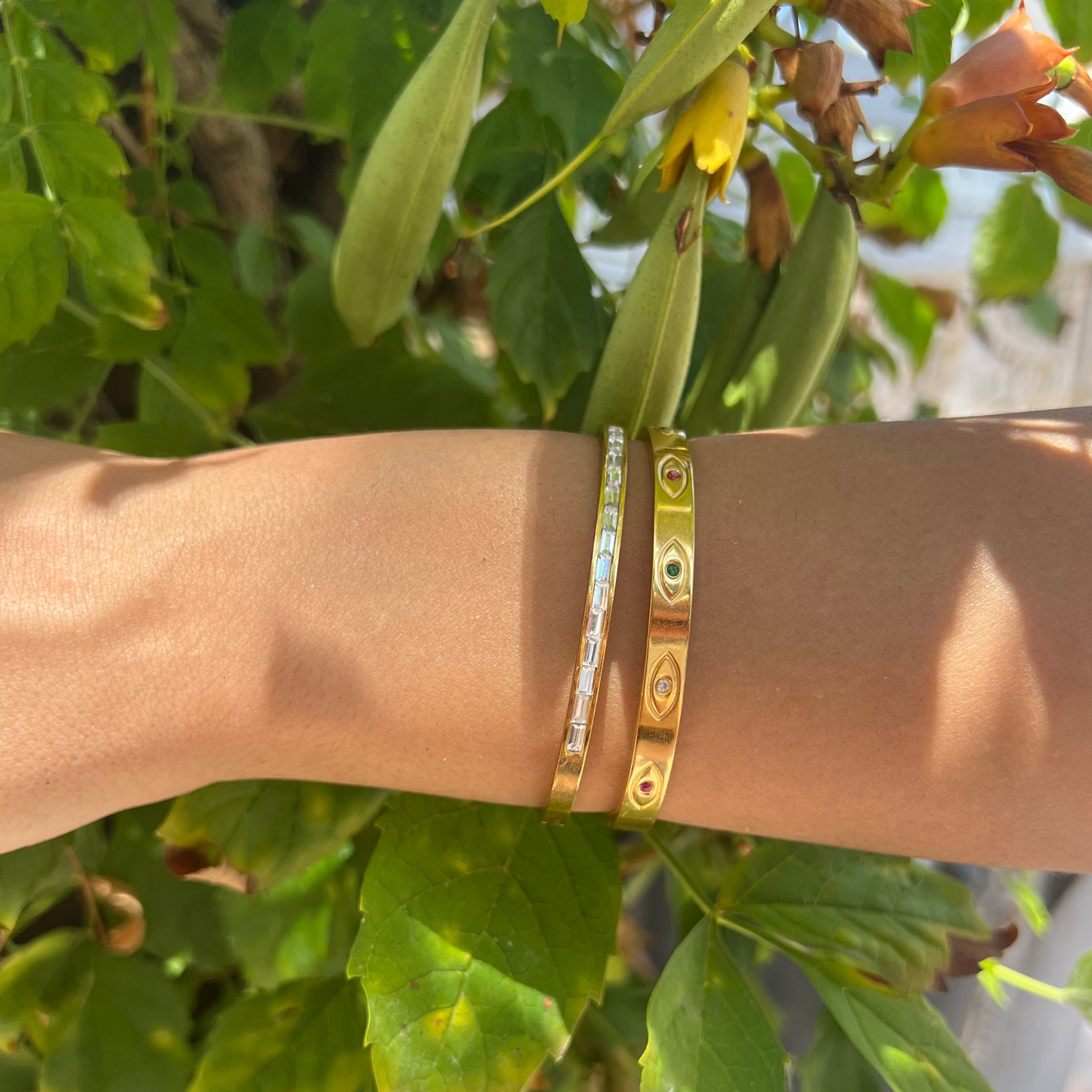 Crystal Embellished Bangle Bracelet