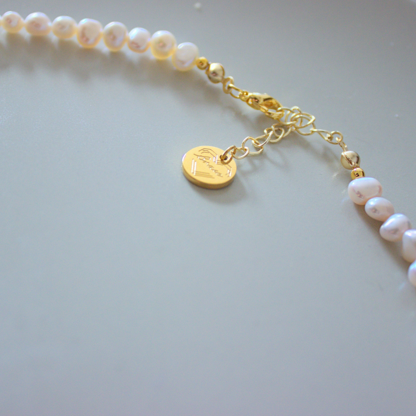 Pearl Enamel Heart Necklace