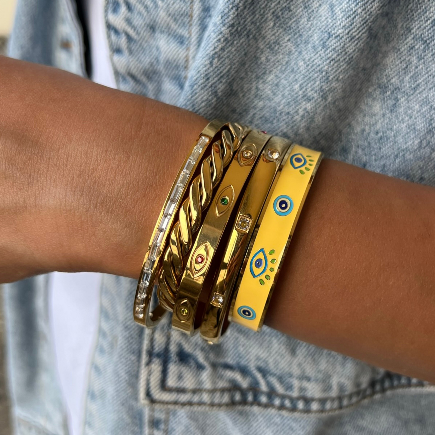 Crystal Embellished Bangle Bracelet