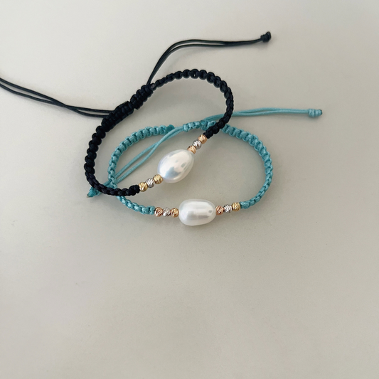 White Pearl Embellished Bracelet
