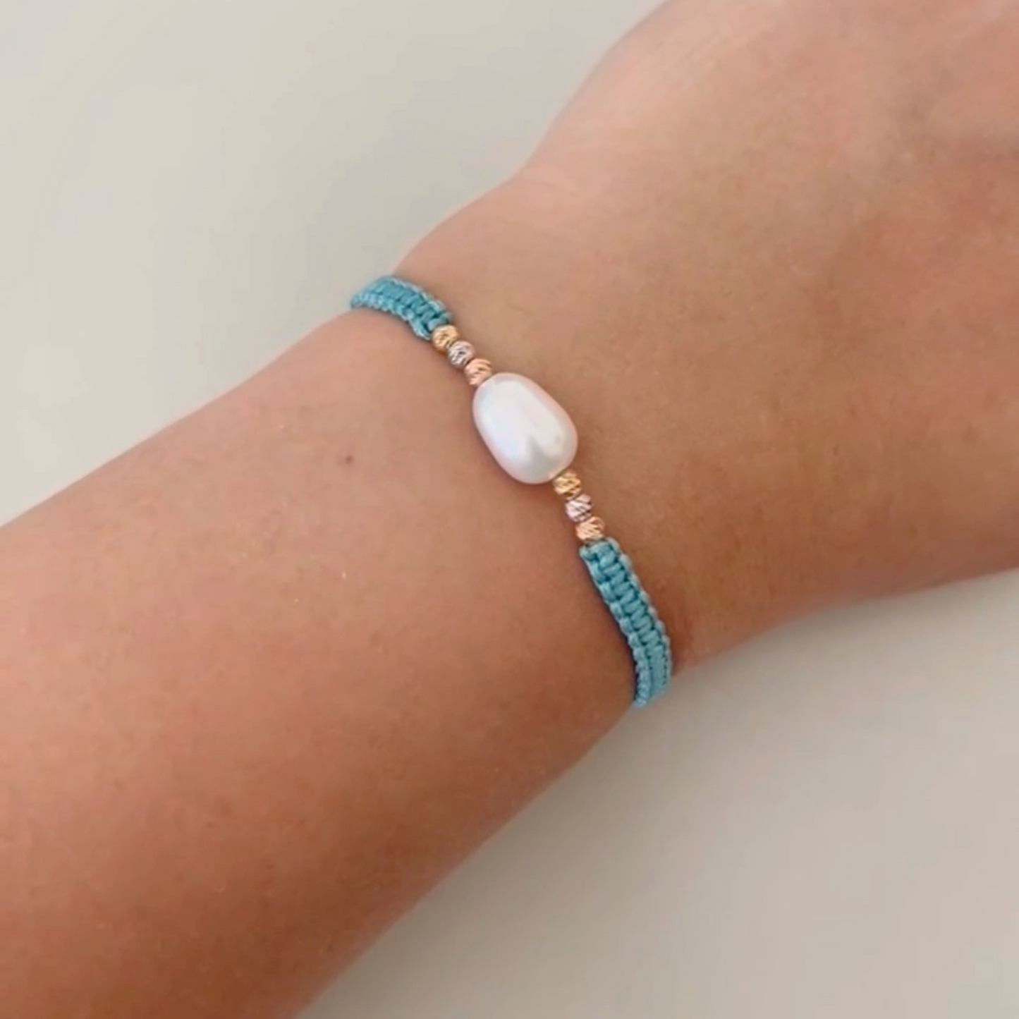 White Pearl Embellished Bracelet