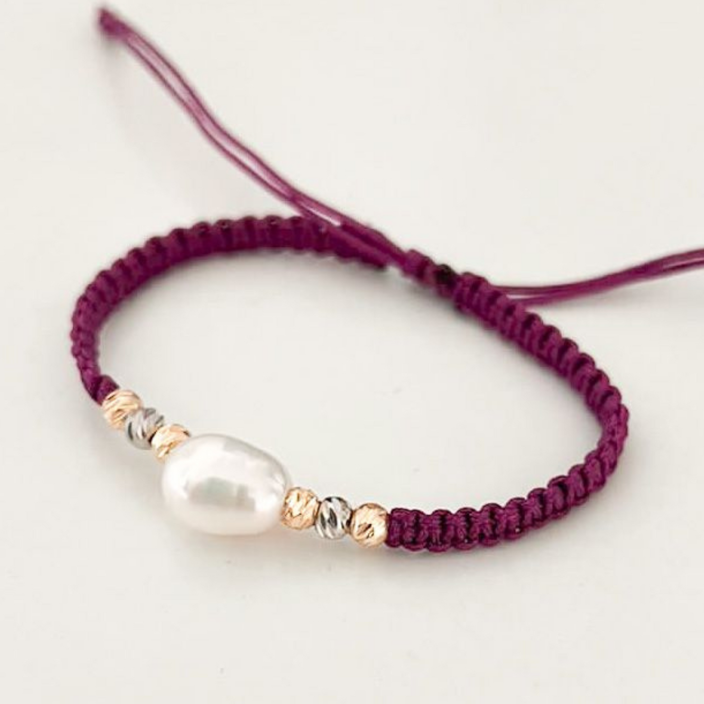 White Pearl Embellished Bracelet