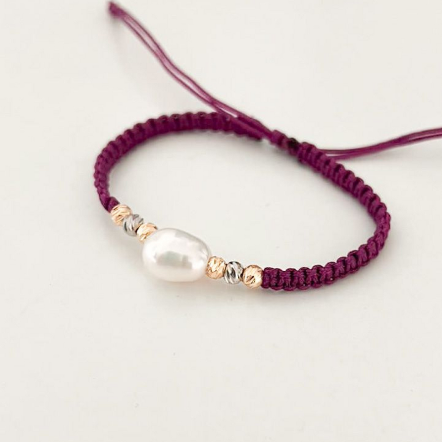 White Pearl Embellished Bracelet