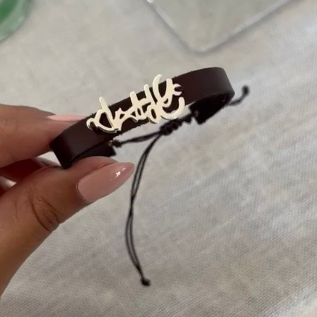 "Daddy" Handwriting Engraved Bracelet