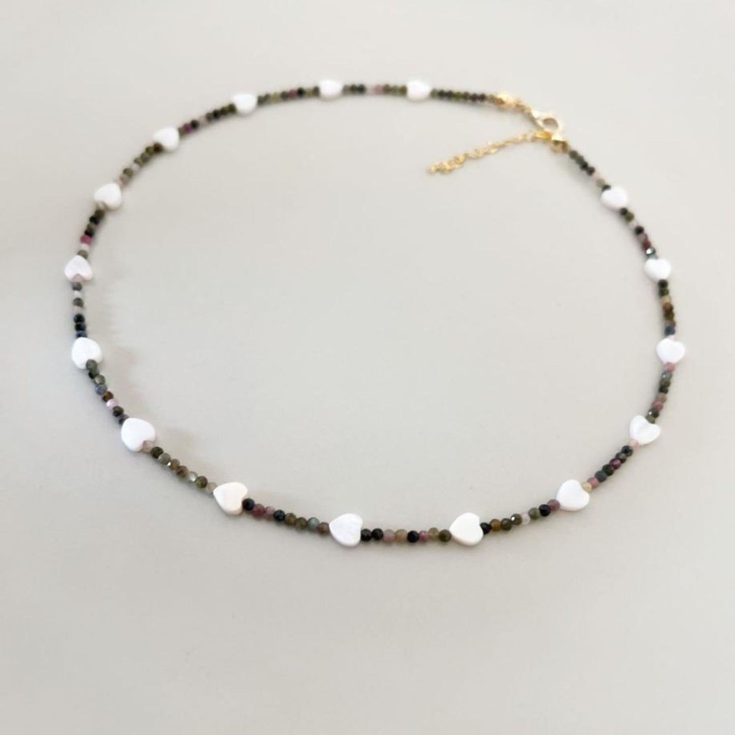 Beaded Heart Charms Necklace