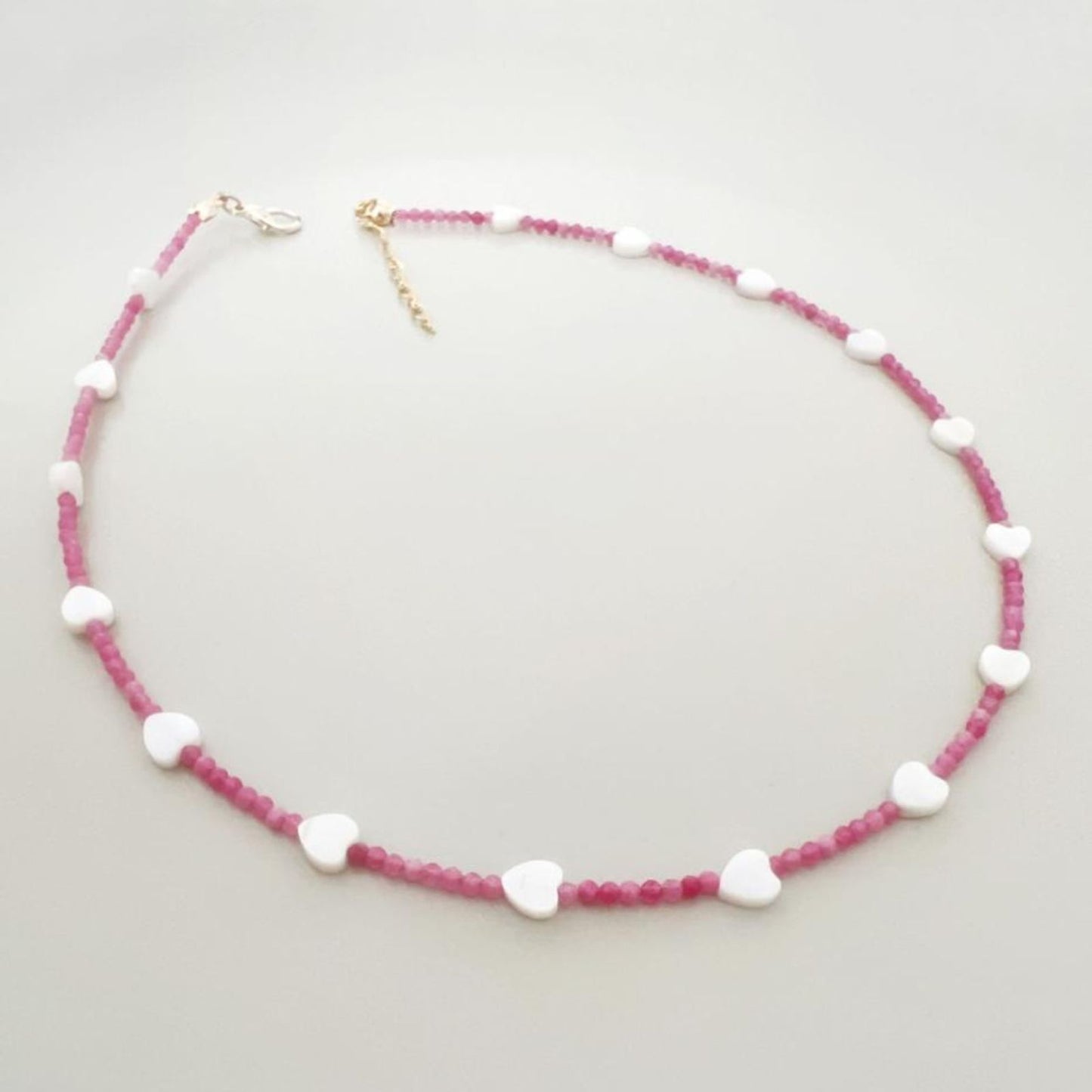 Beaded Heart Charms Necklace