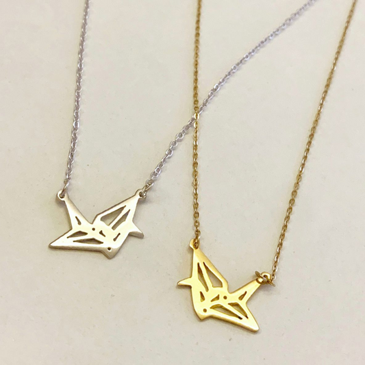 Origami Crane  Necklace