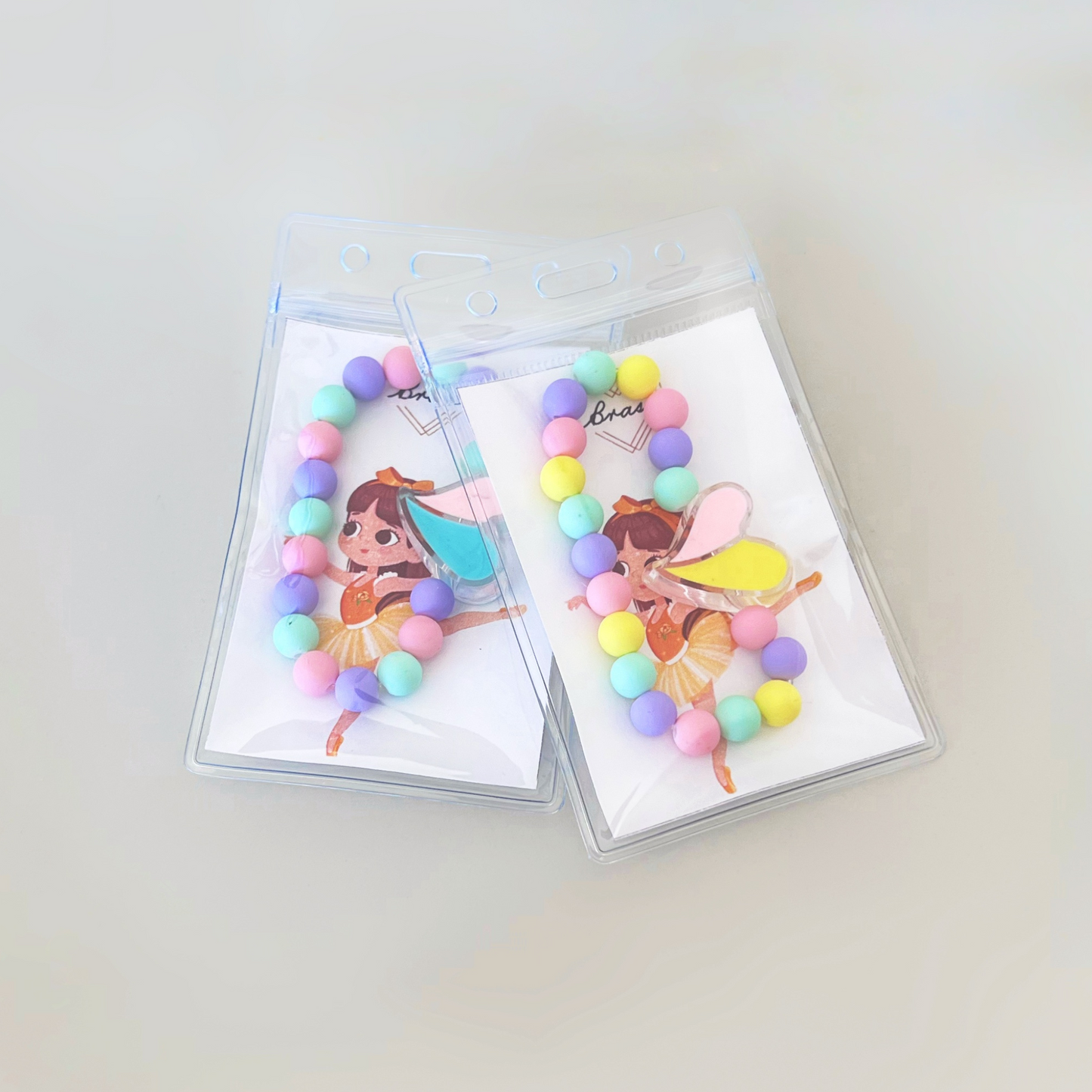 2-Tone Heart Charm Beaded Bracelets