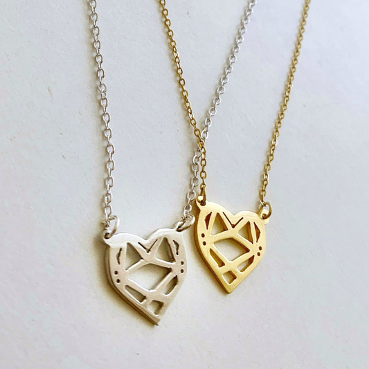 Origami Heart Necklace
