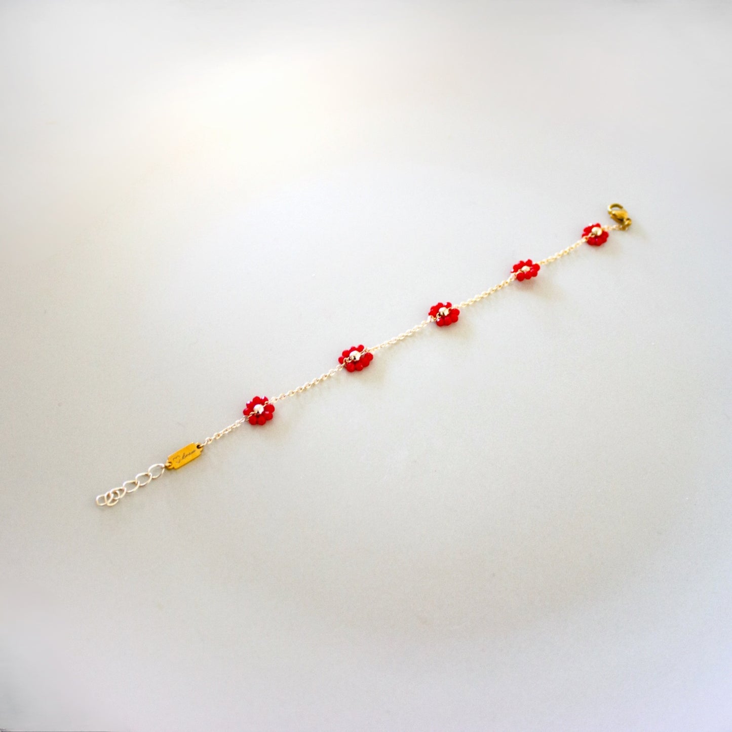 Red Daisy Bracelet/Necklace