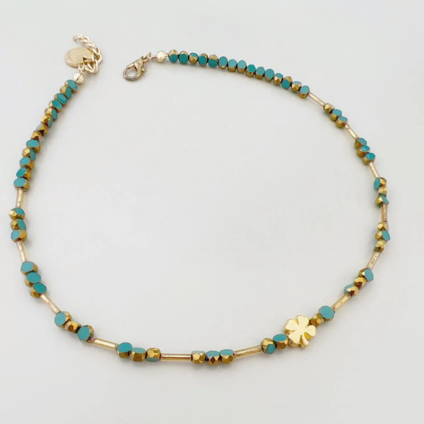 Lucky Charm Embellished Gold-plated Necklace